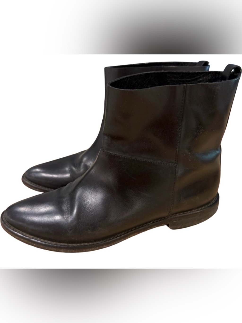 Theyskens Theory Black Leather Ankle Boots 36.5 / 6.5